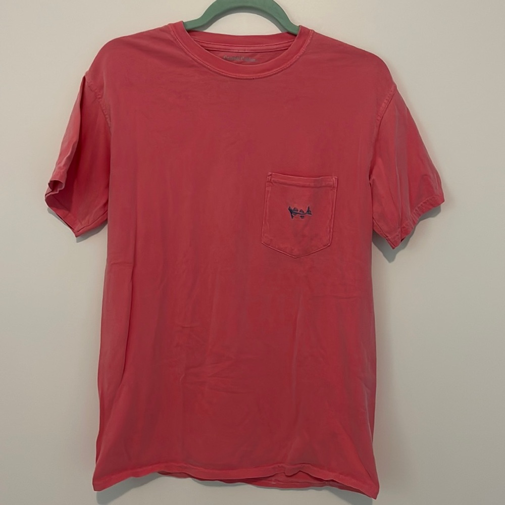 Coastal Cotton Red Embroidered Logo Short Sleeve T-shirt ✨4/$25 bundle✨